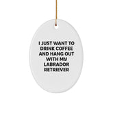 Labrador Retriever Dog Oval Ornament Gifts from Friends for Christmas - Image 1